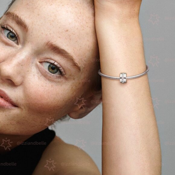 Pandora Clear Sparkling Row Clip Charm - Picture 6 of 7